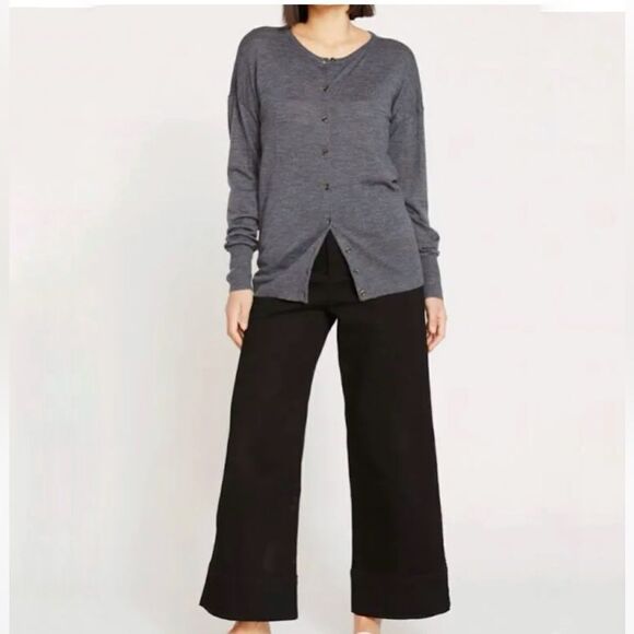 Universal Standard Grey Melange City Wool Cardigan - Picture 8 of 8